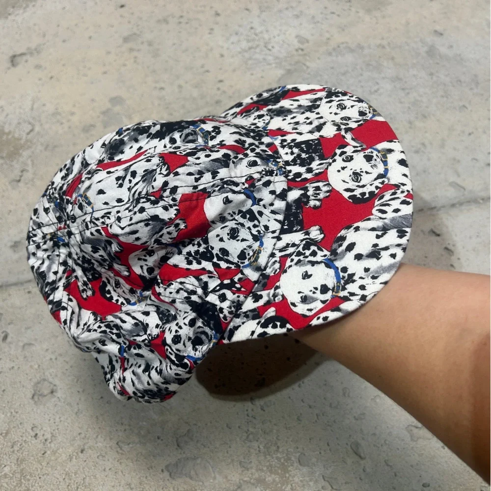 Vintage red Snap back hat Dalmatian print one size hat